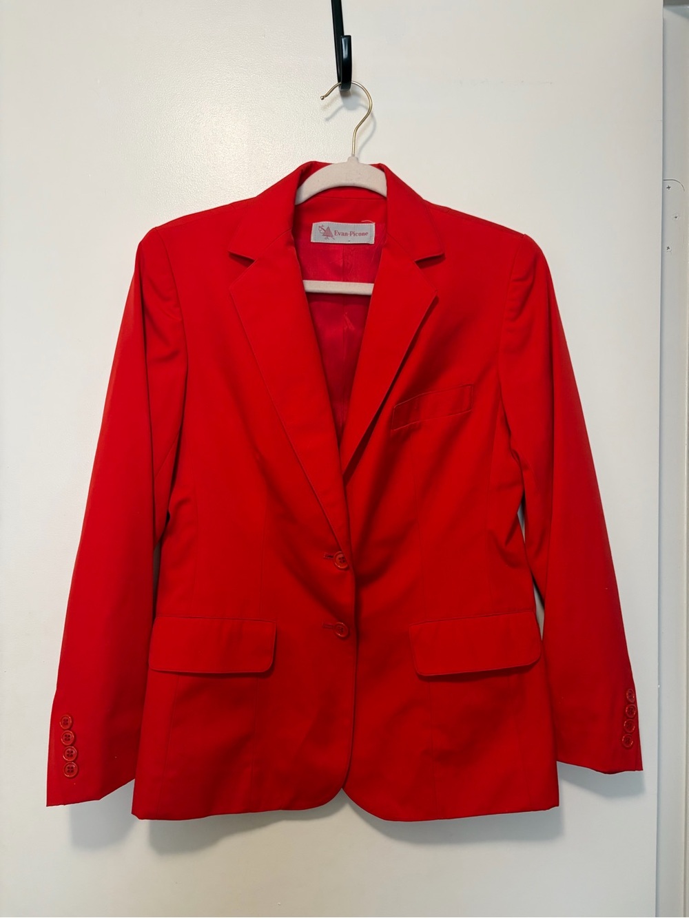 Vintage Evan Picone Red Tailored Women's Blazer